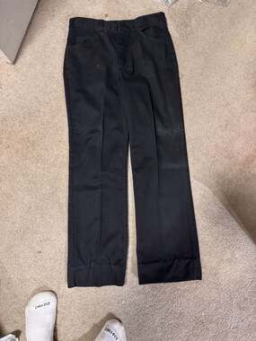 Vintage 1960s GWG Kings Black Flat Front Work Pants Union Made 28